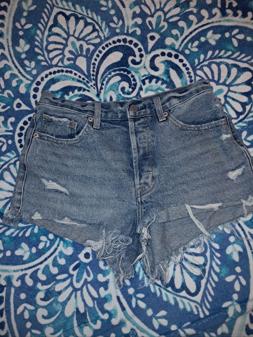 Pistola brand Women's size 27, 55% hemp, 45% cotton, Jean shorts